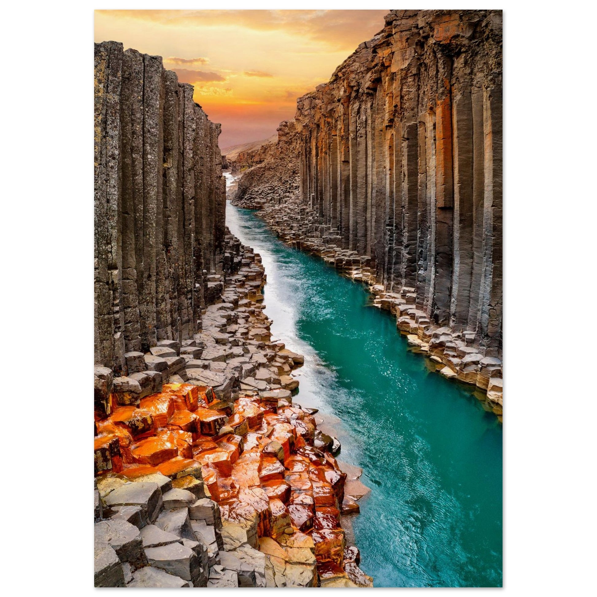 Iceland Rock Walls Poster