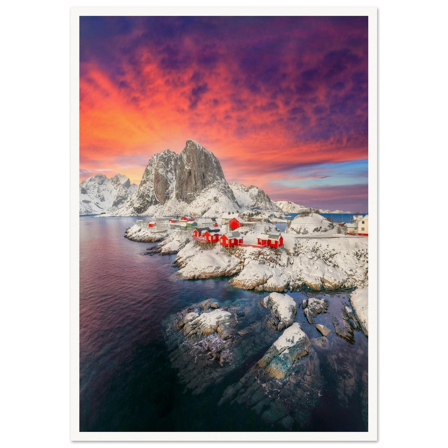 Lofoten, Norway Poster A2 (42 x 59.4 cm) Border