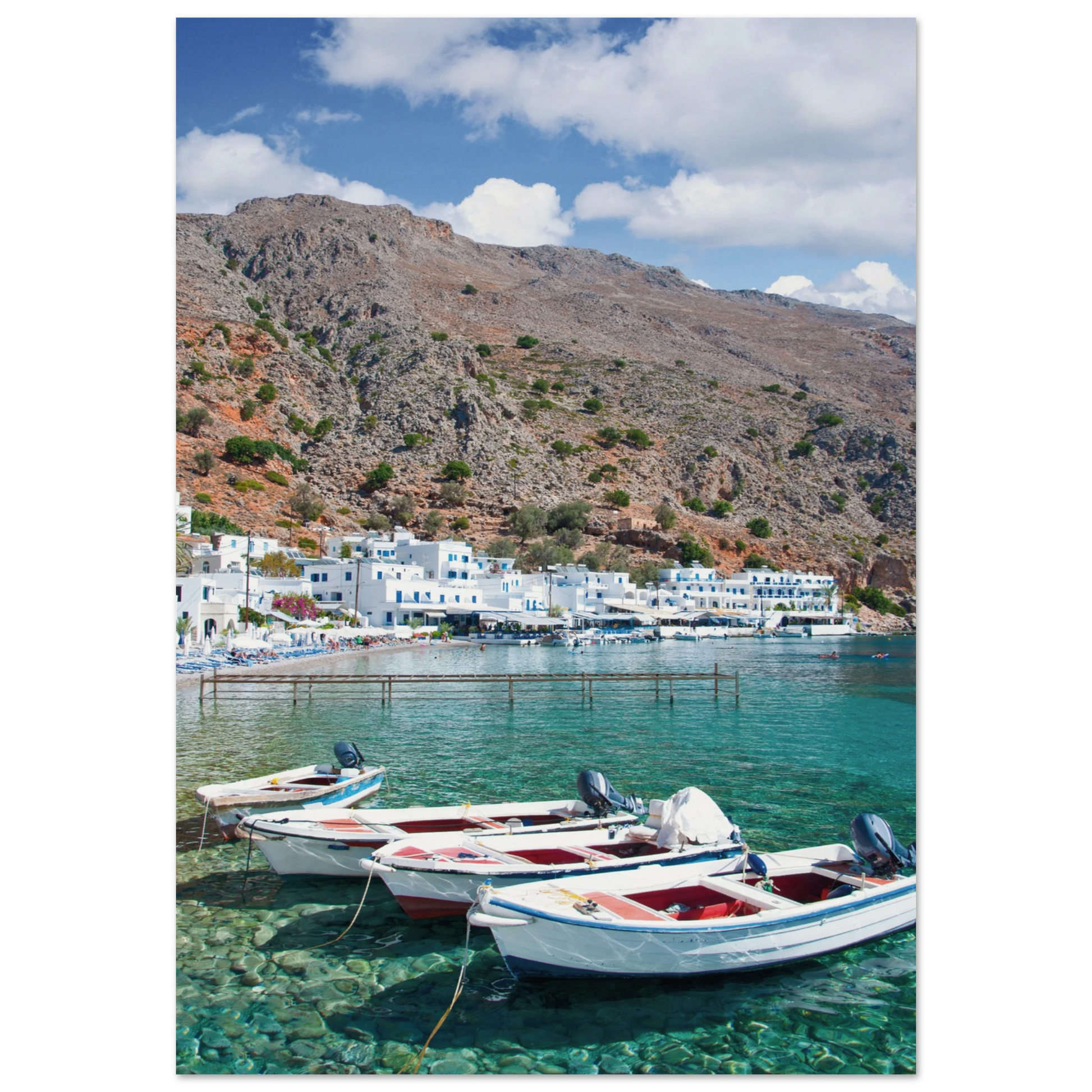 A Few Boats in Crete Prints