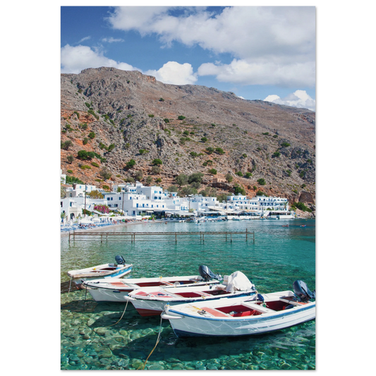 A Few Boats in Crete Poster 70x100 cm 28x40″ No Border