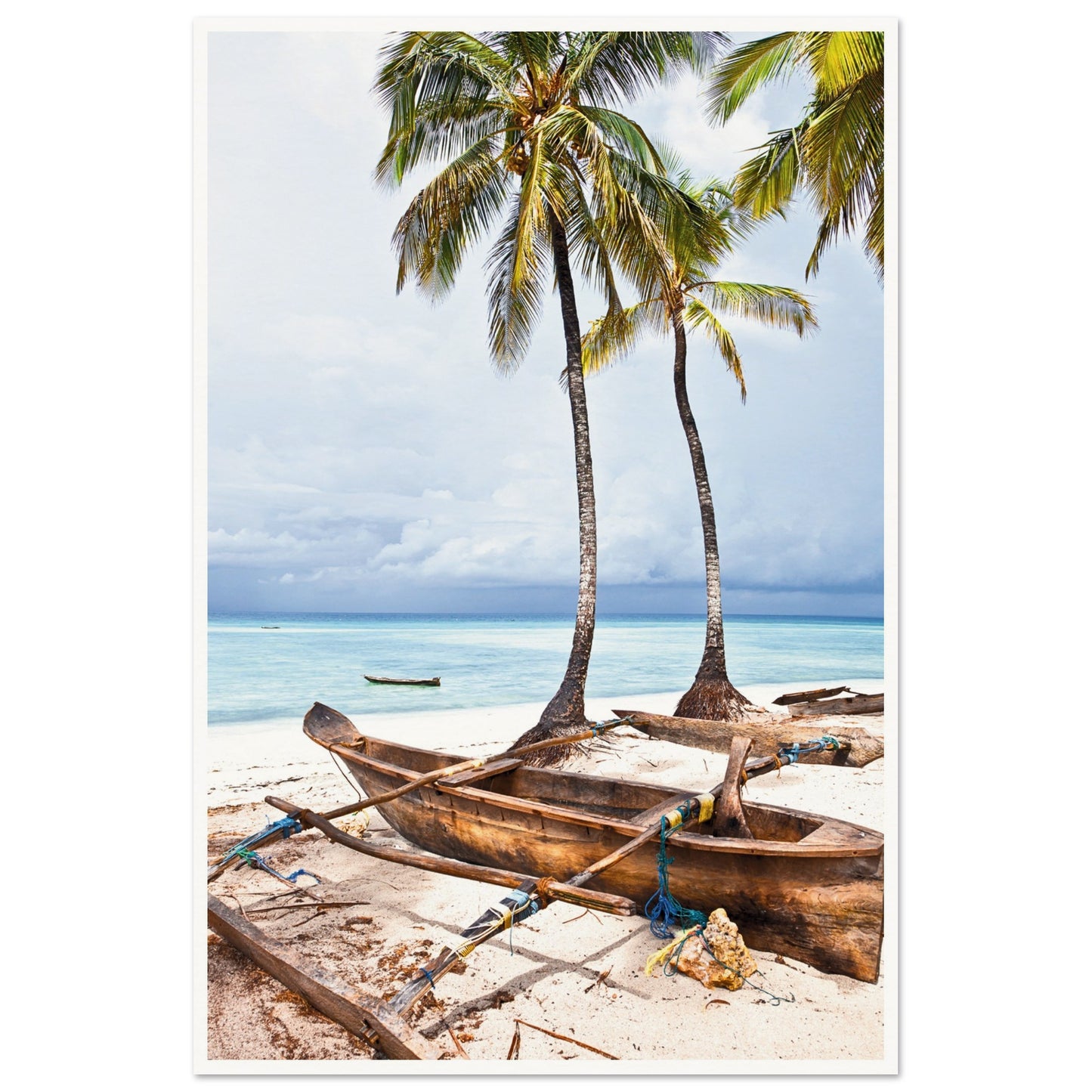 Zanzibar Beach Boat Poster