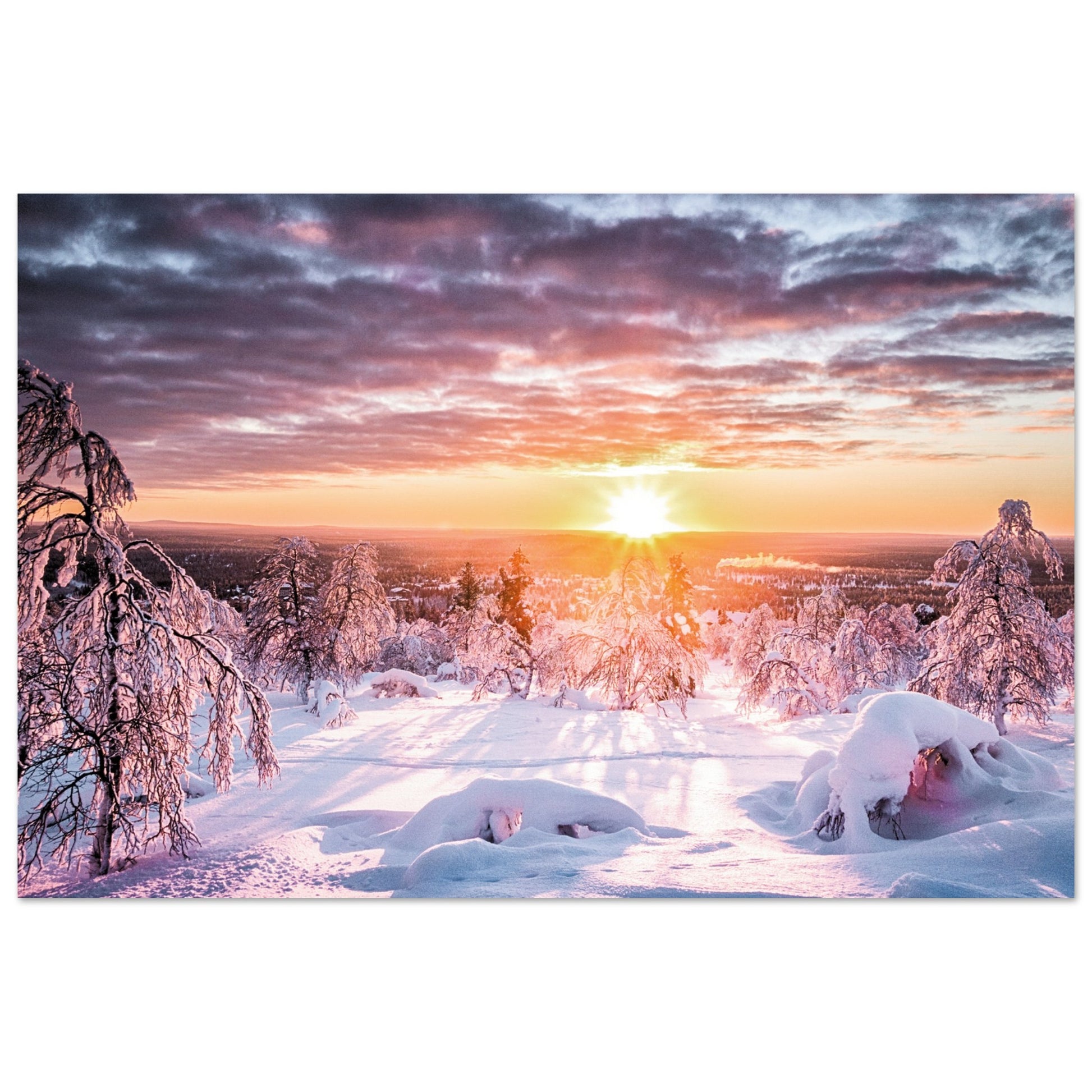 Scandinavian Winter Forest Print 60x90 cm 24x36″ No Border