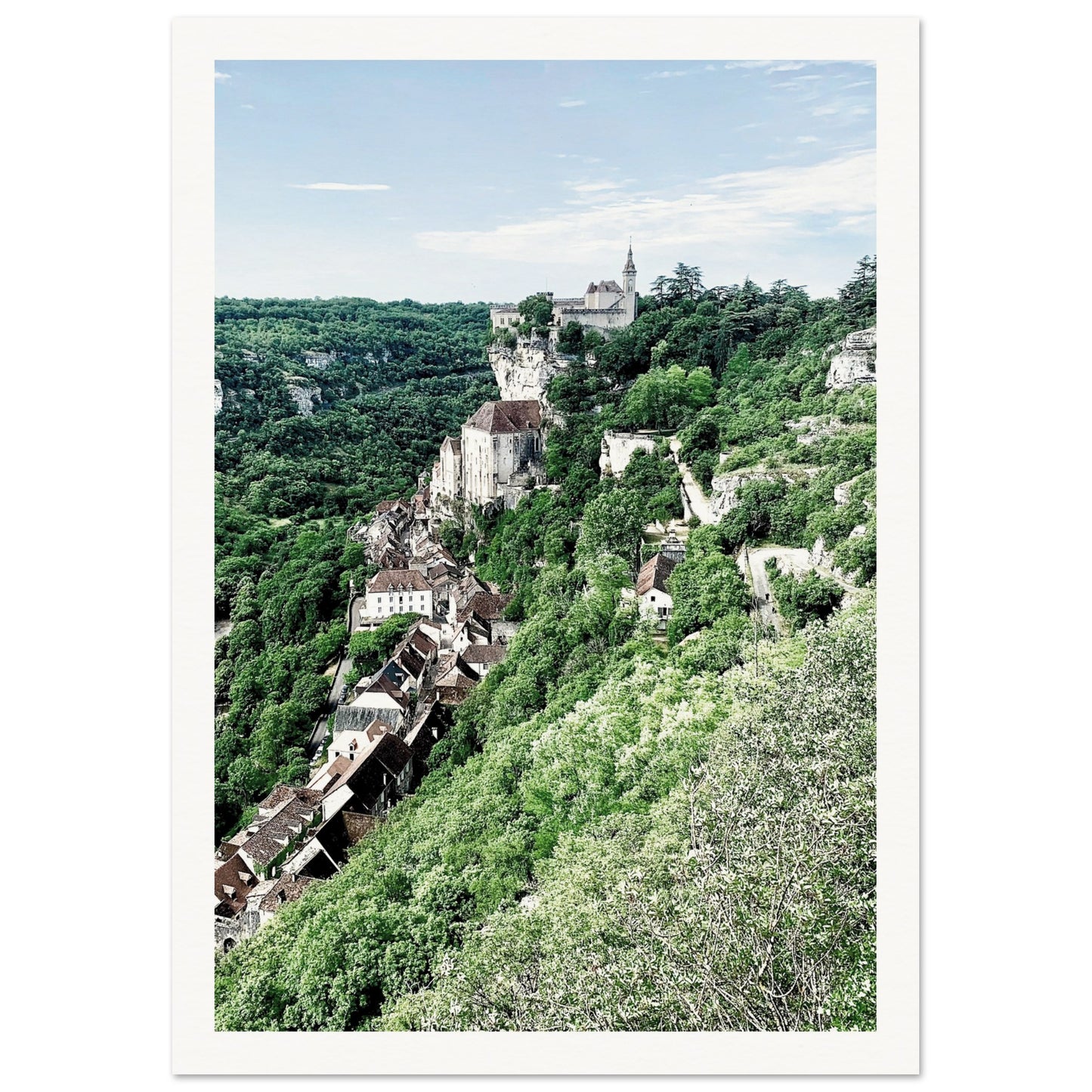Rocamadour South Western France Poster A4 (21x29.7 cm) Border