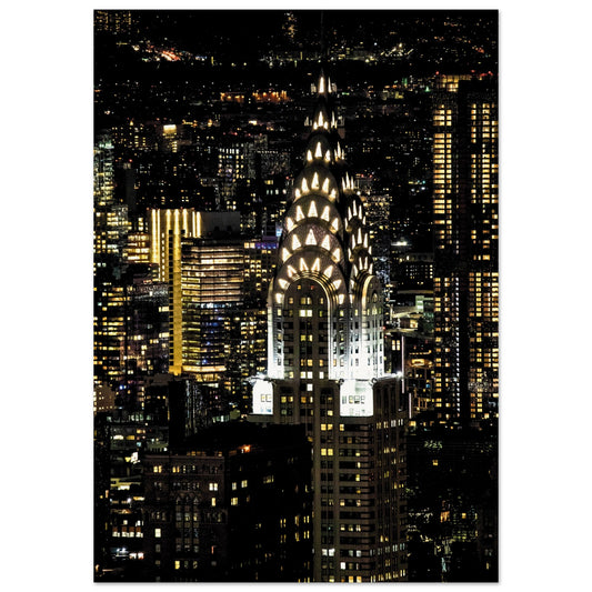 New York at Night Poster A1 (59.4 x 84.1 cm) No Border