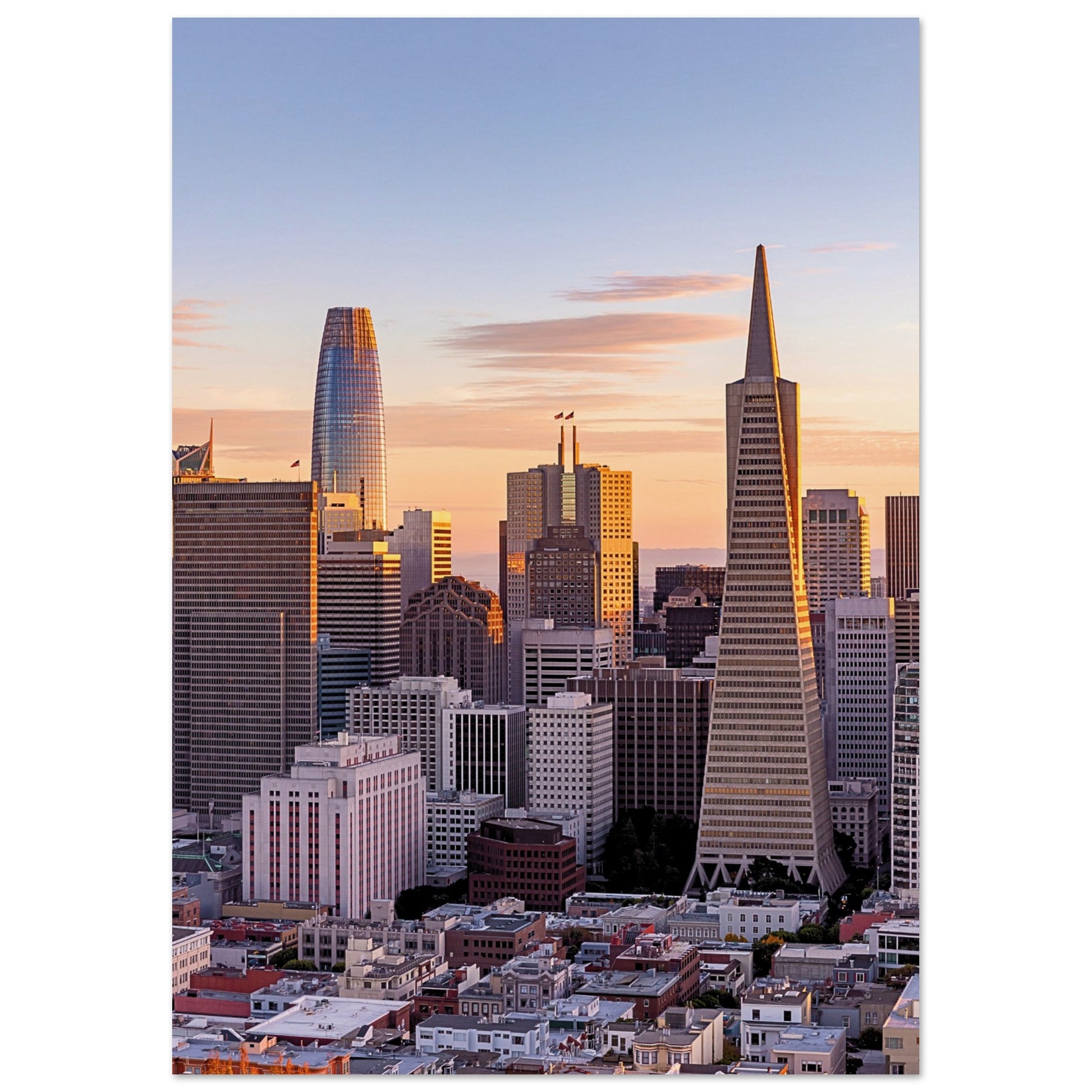 San Francisco Skyline Poster A4 (21x29.7 cm) No Border