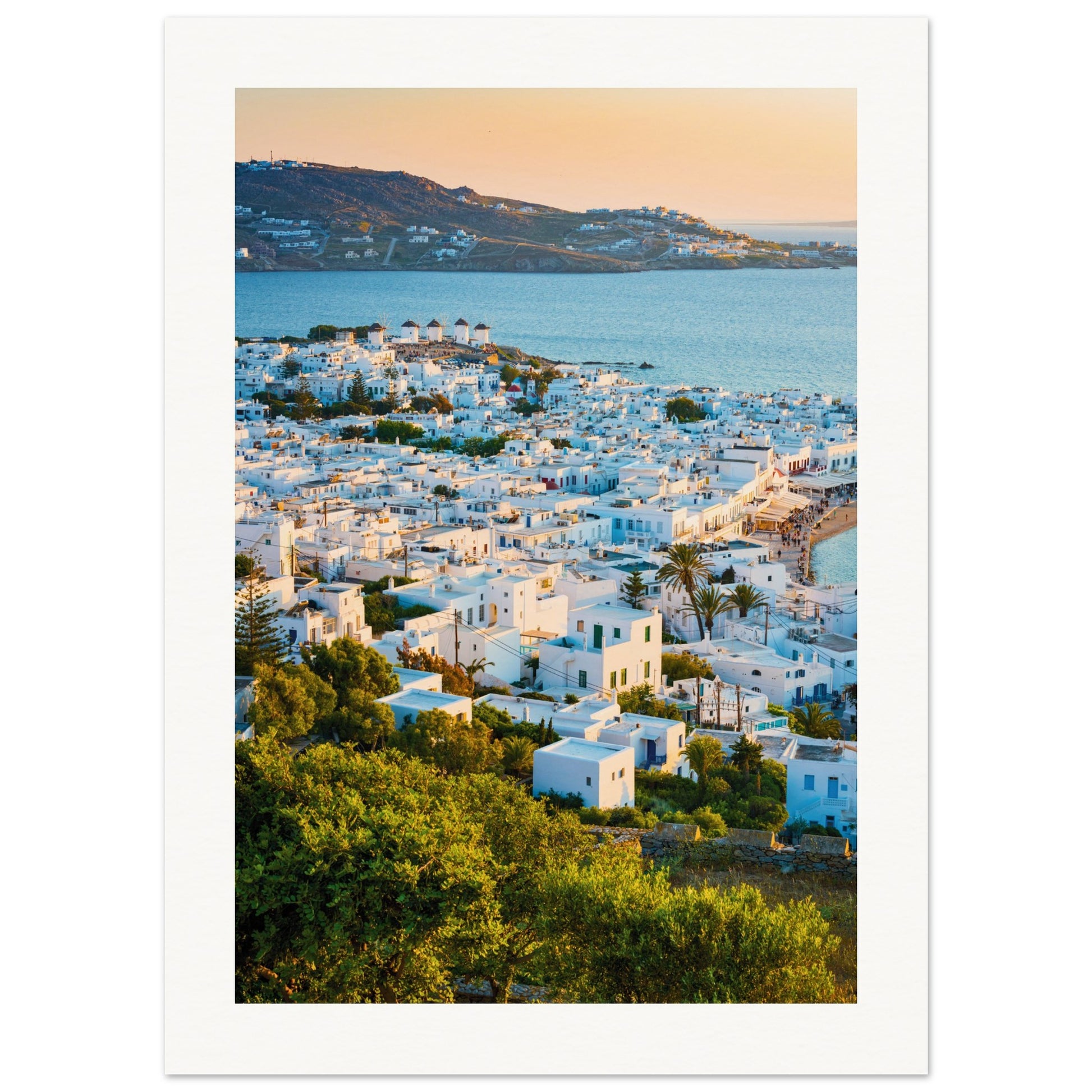 Quaint Village of Mykonos Print