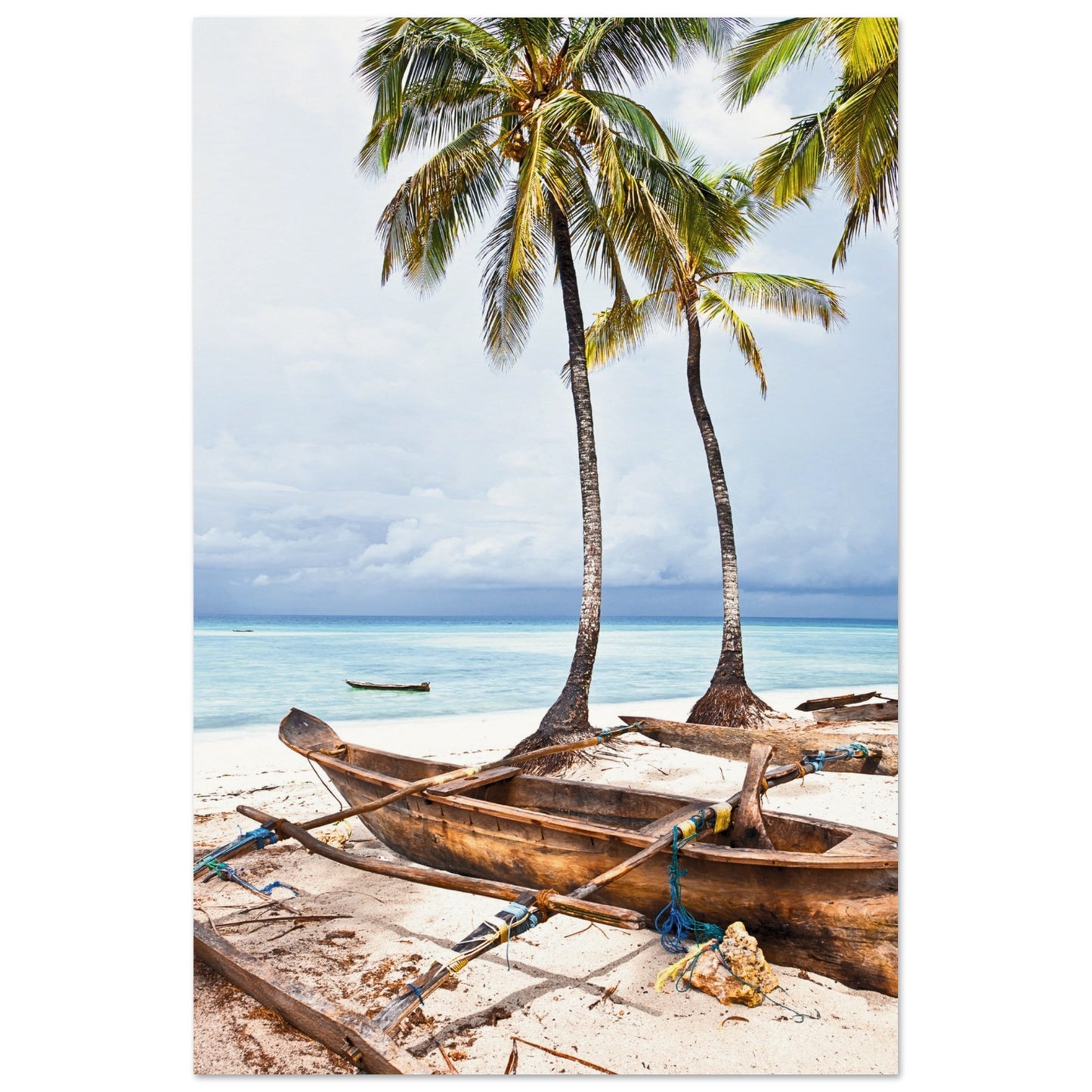 Zanzibar Beach Boat Poster