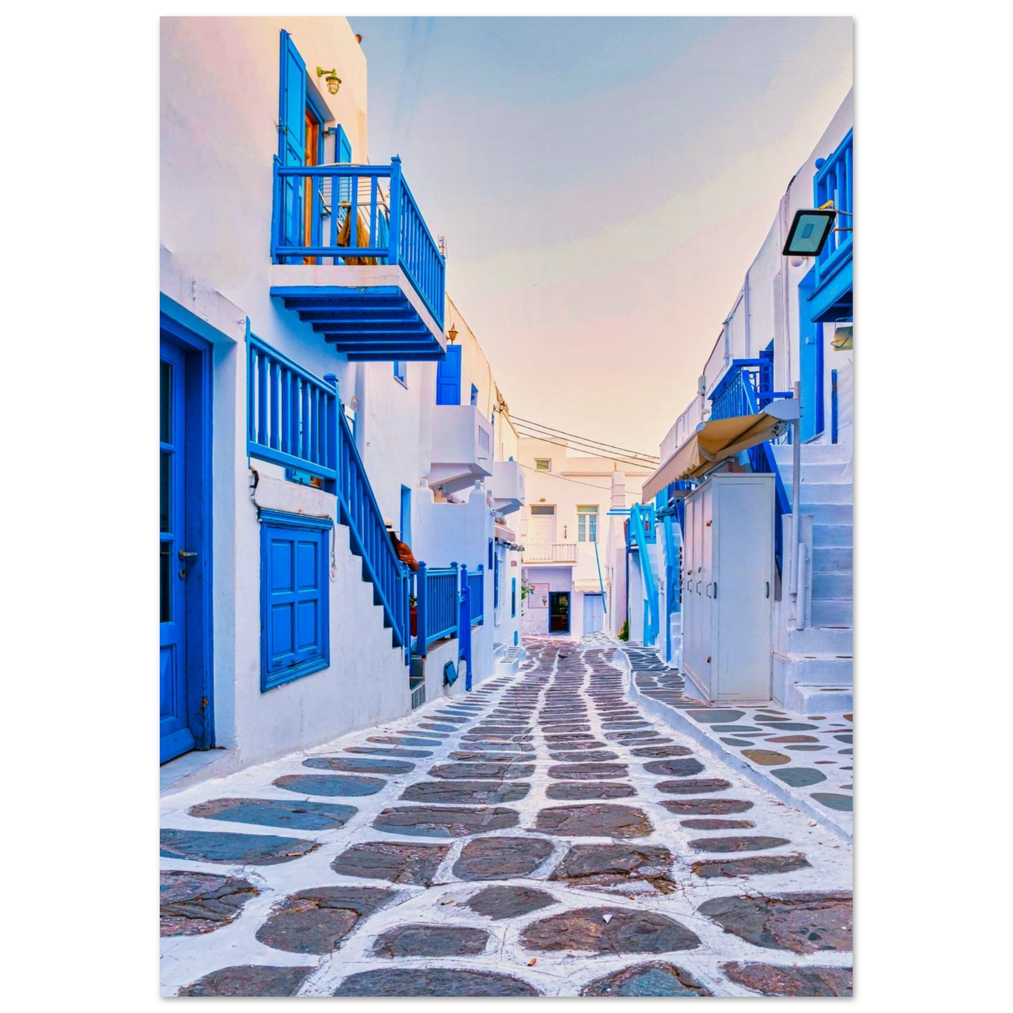 Aegean Dream Blue Streets Poster 21x29.7 cm 8x12"