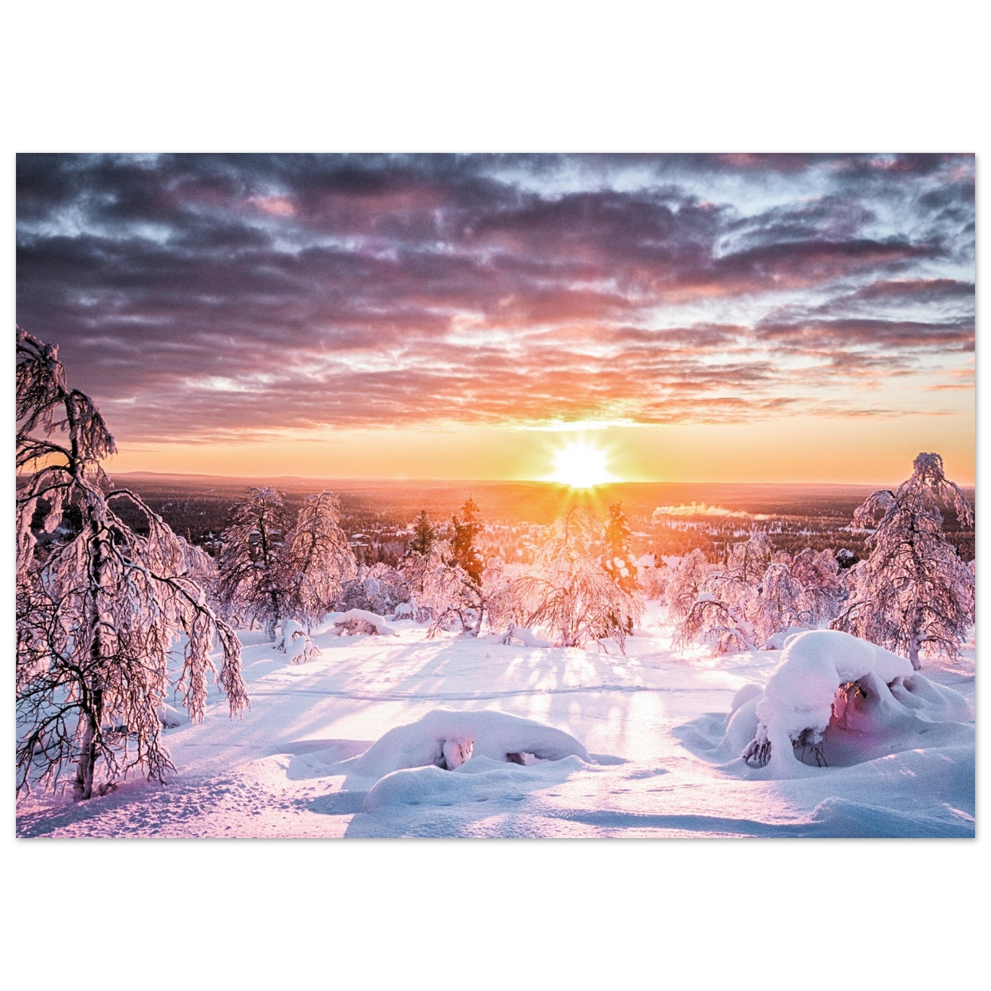 Scandinavian Winter Forest Print 50x70 cm 20x28″ No Border