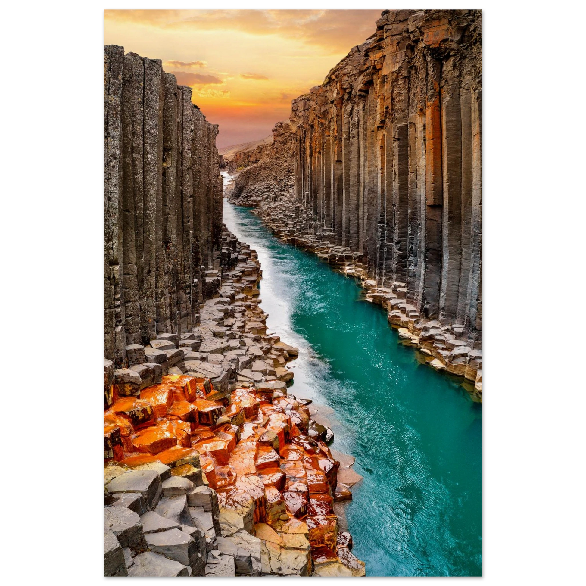 Iceland Rock Walls Poster 60x90 cm 24x36″ No Border