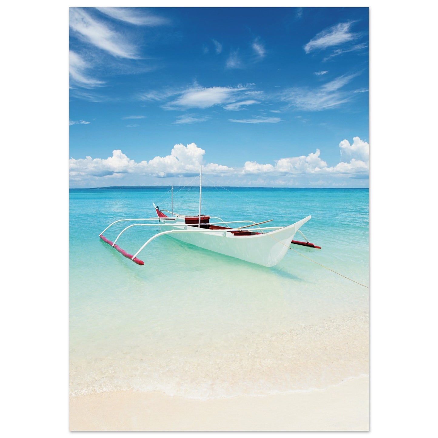 Boat on Bantanya Island, Philippines Print A2 (42 x 59.4 cm) No Border