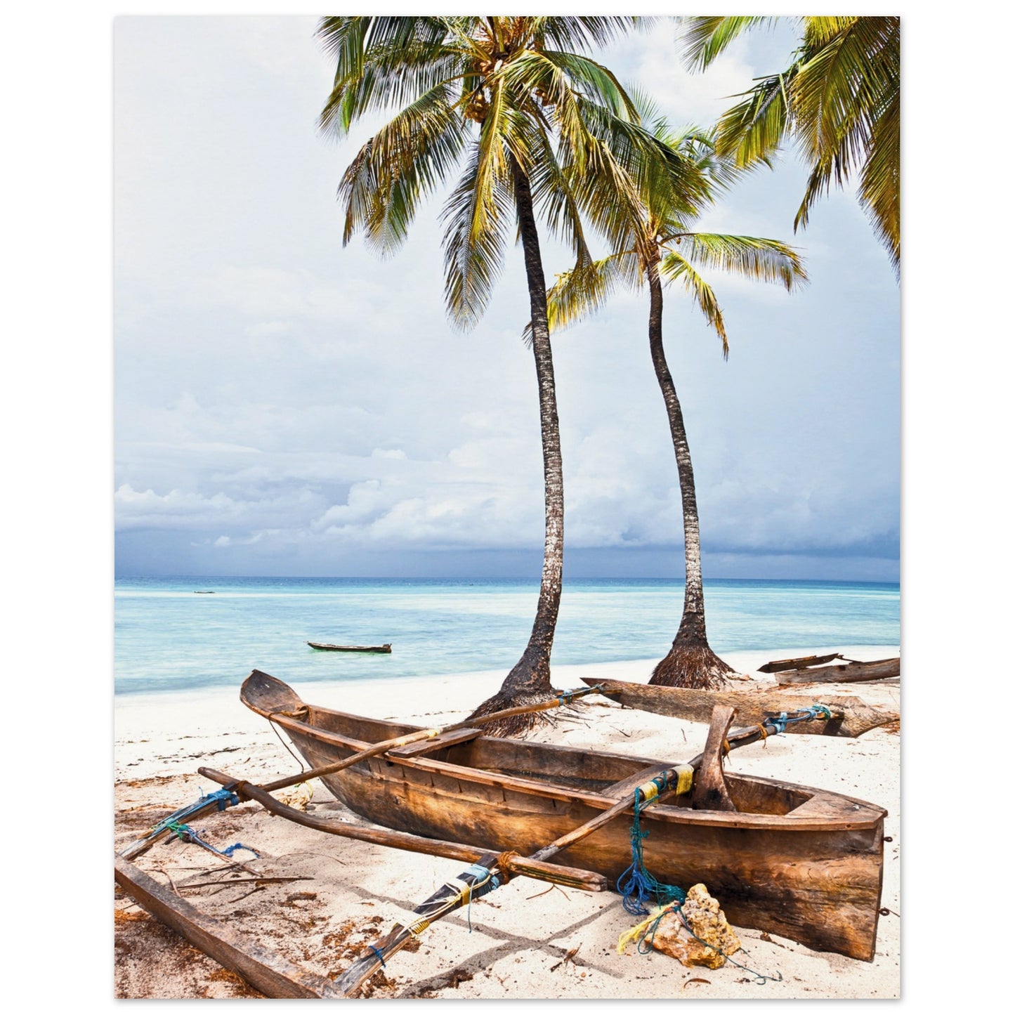 Zanzibar Beach Boat Poster