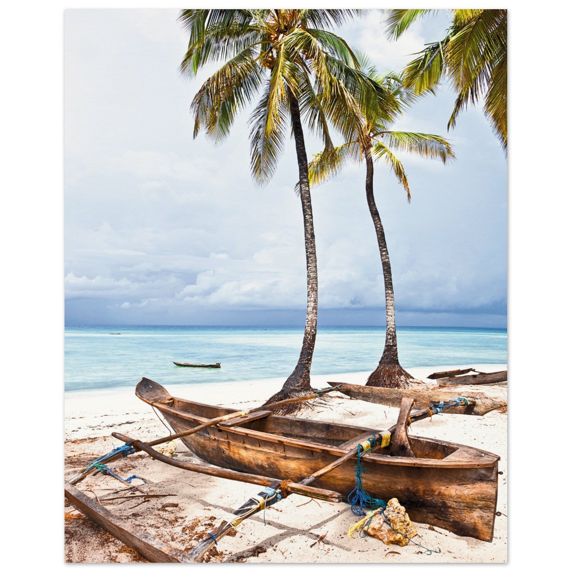 Zanzibar Beach Boat Poster
