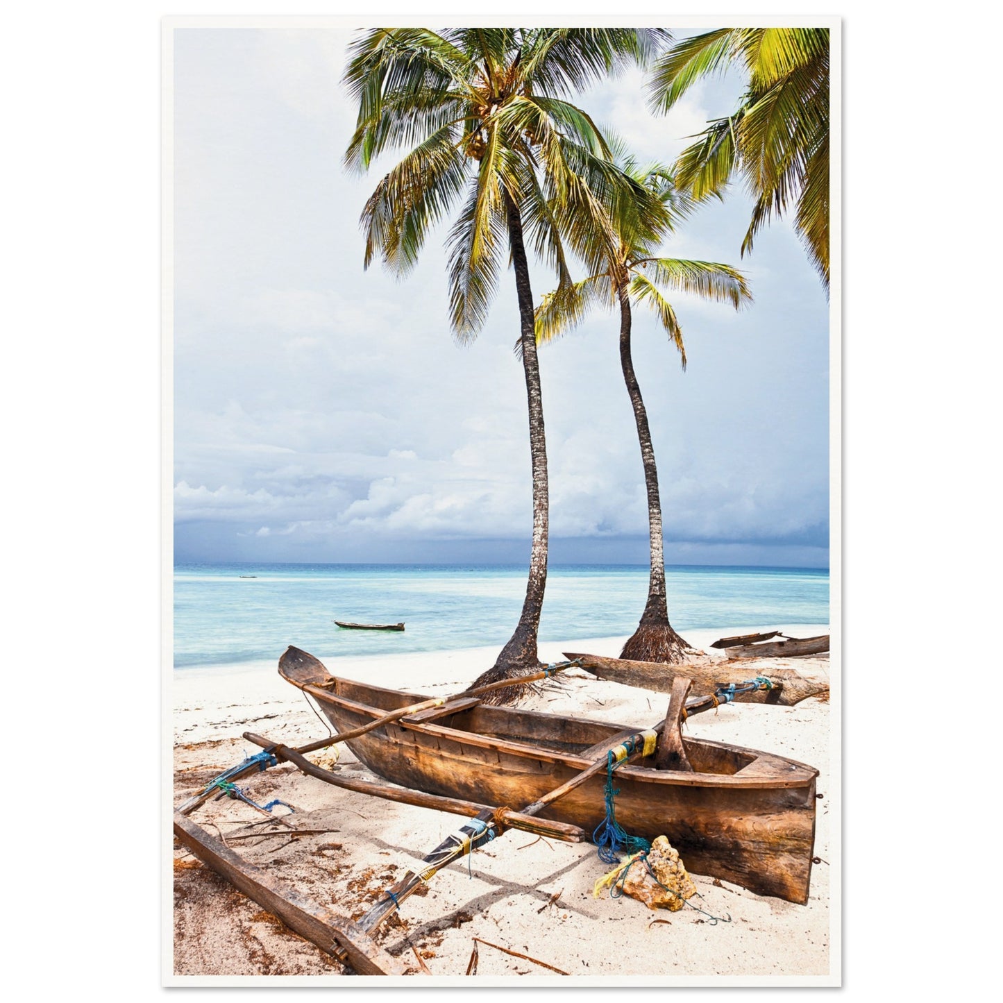 Zanzibar Beach Boat Poster