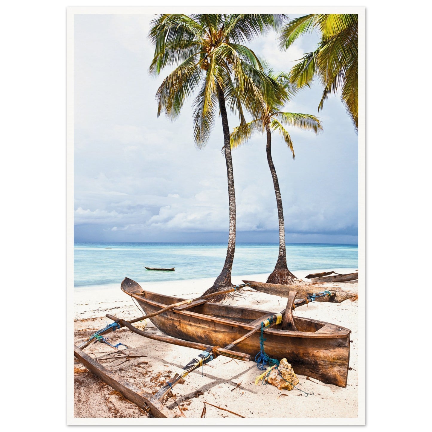 Zanzibar Beach Boat Poster