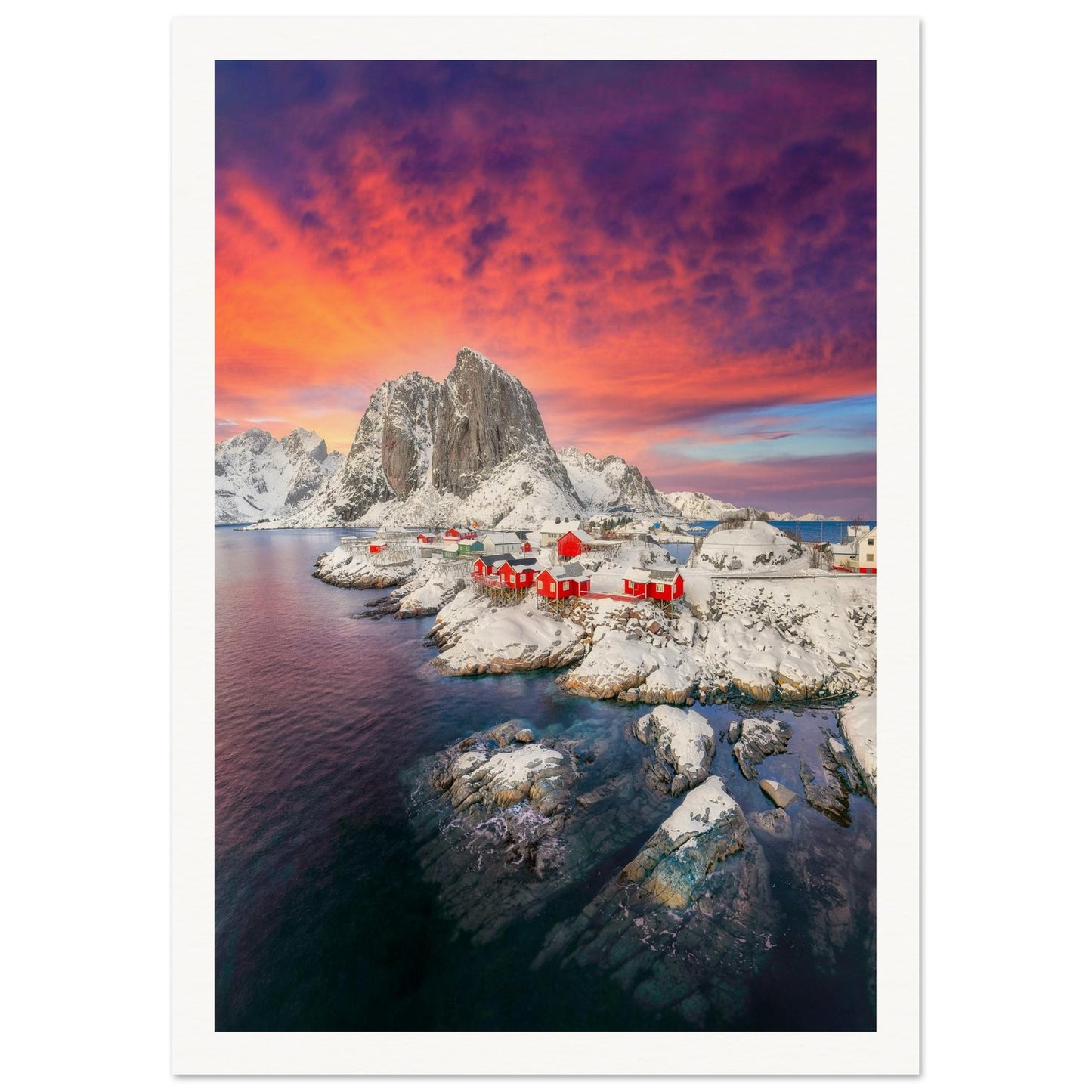 Lofoten, Norway Poster A4 (21x29.7 cm) Border