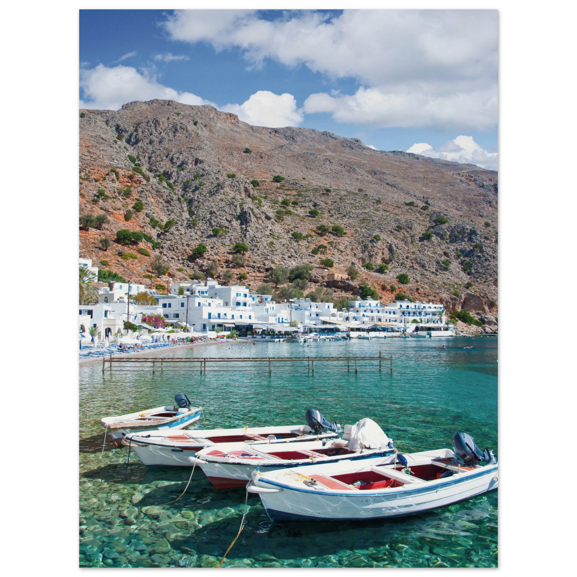 A Few Boats in Crete Prints