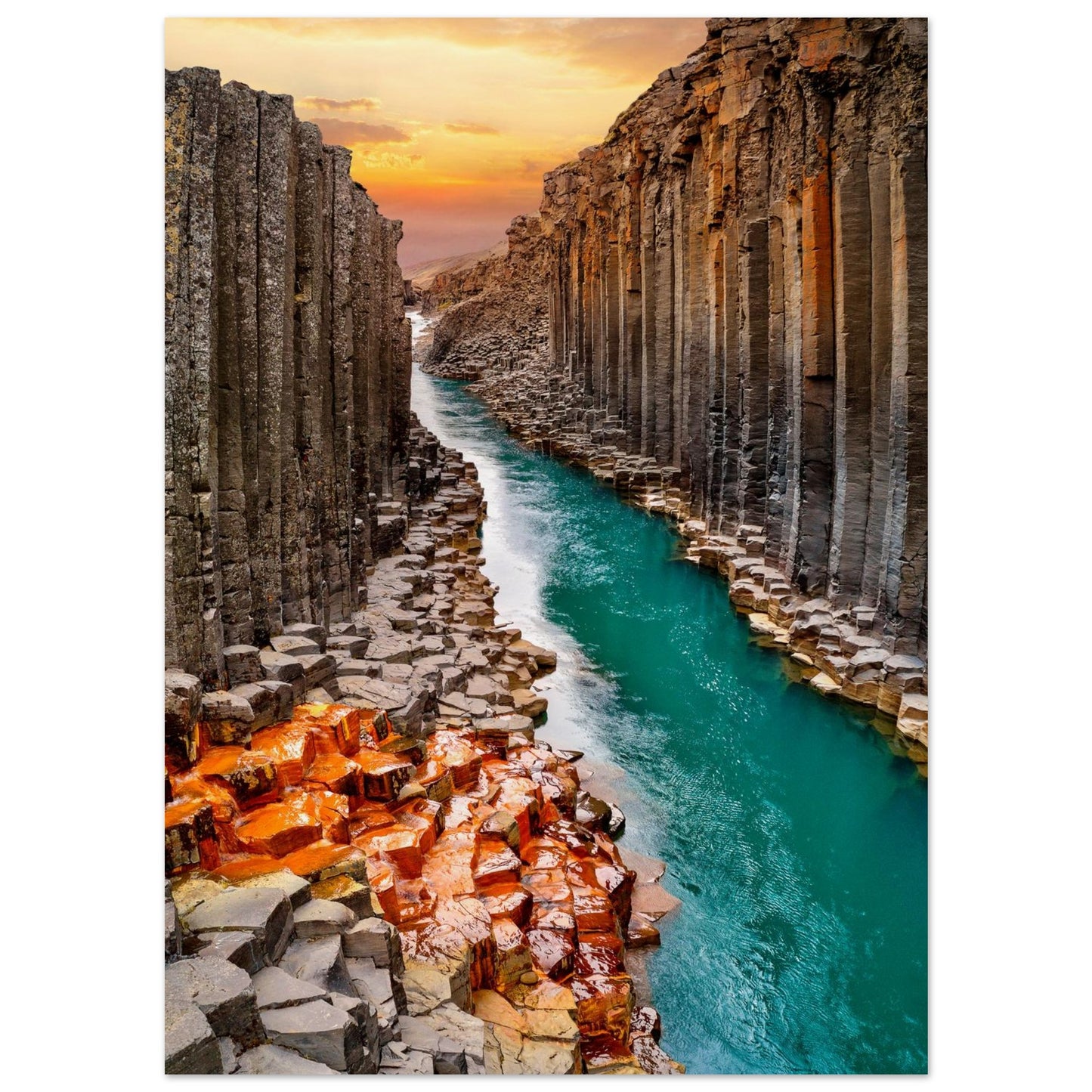 Iceland Rock Walls Poster
