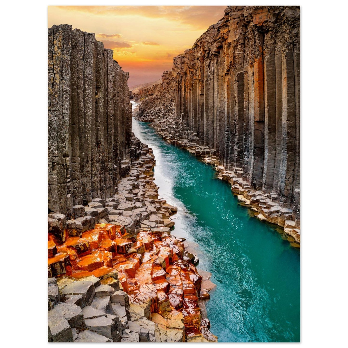 Iceland Rock Walls Poster