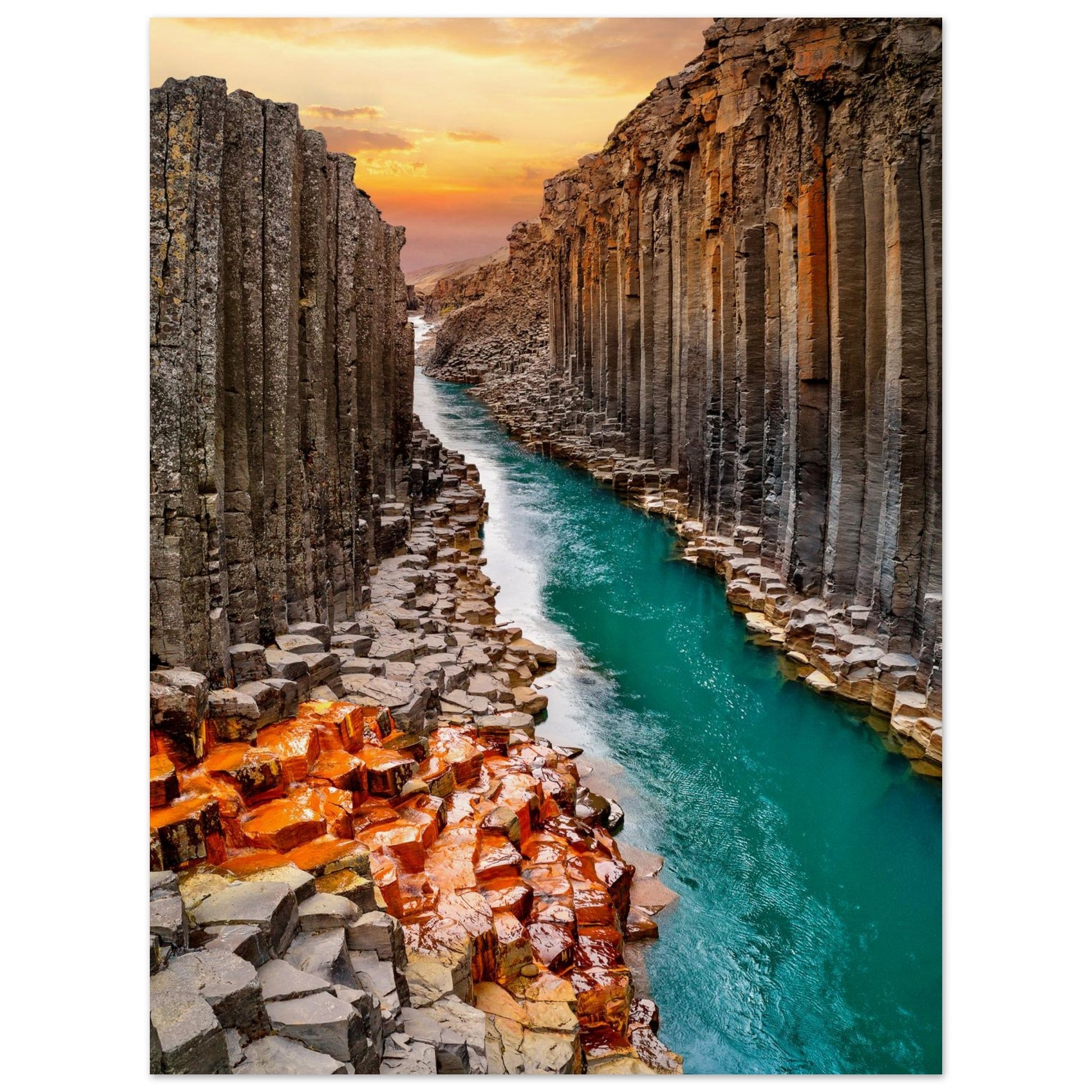 Iceland Rock Walls Poster