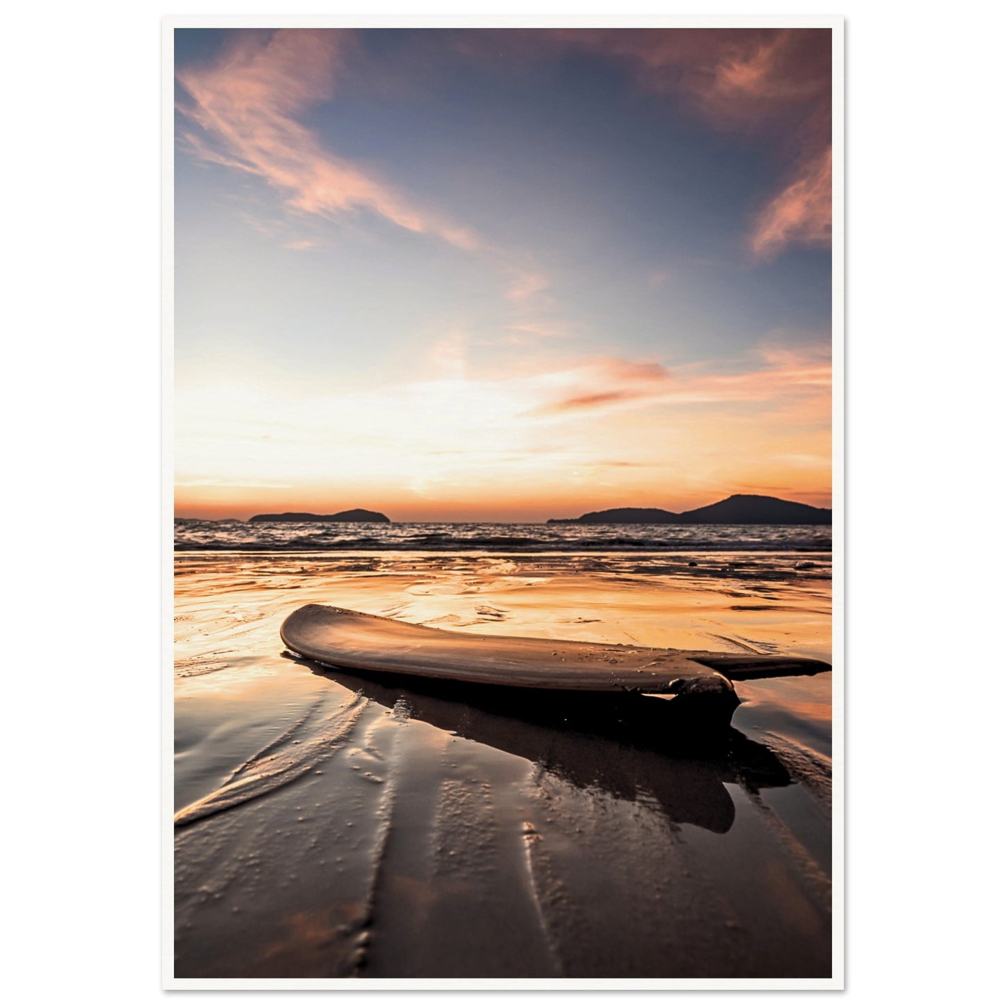 Ocean Glow Surf Poster 70x100 cm 28x40″ Border