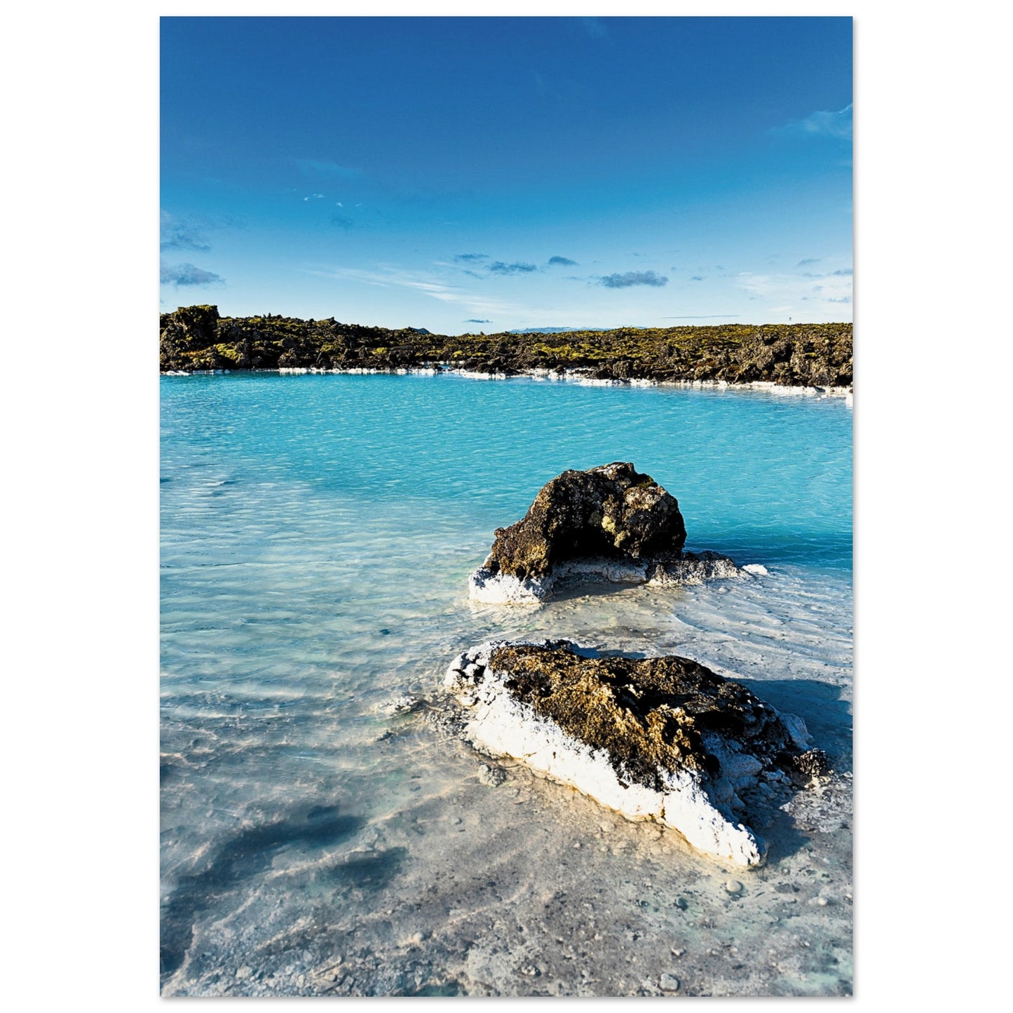 Blue Lagoon South Iceland Poster 21x29.7 cm 8x12" No Border