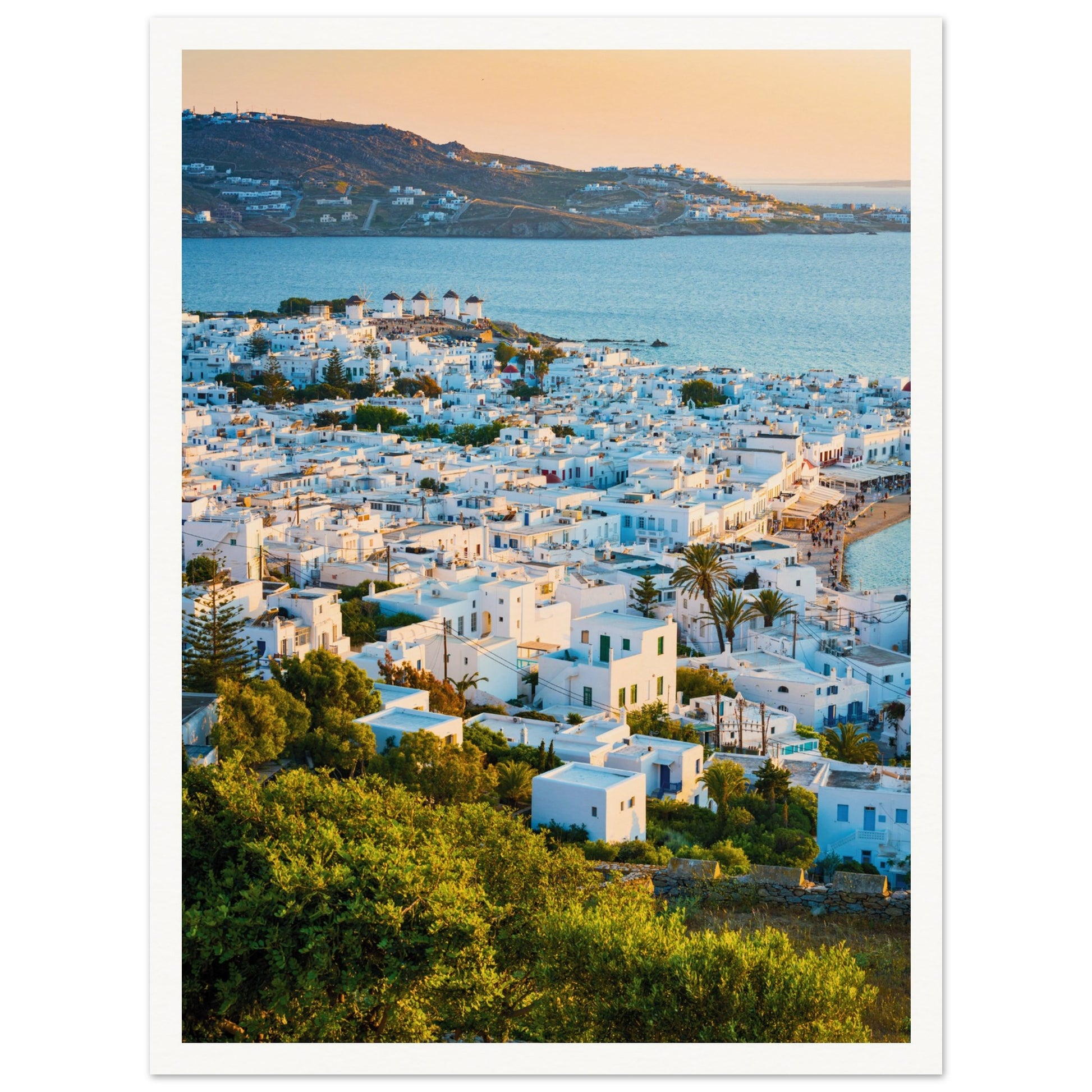 Quaint Village of Mykonos Print