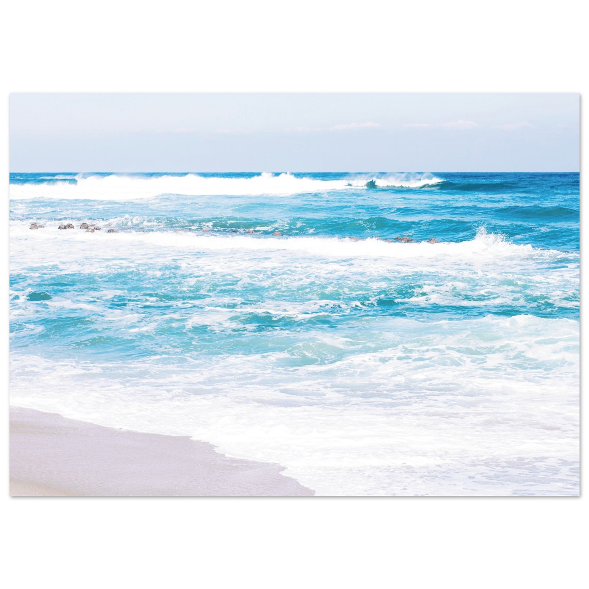 Winter Ocean Seascape Print A4 (21x29.7 cm)
