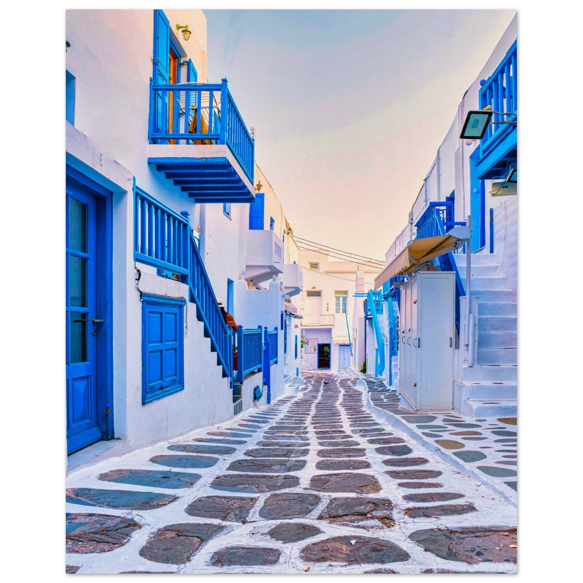 Aegean Dream Blue Streets Poster 40x50 cm 16x20″ No Border