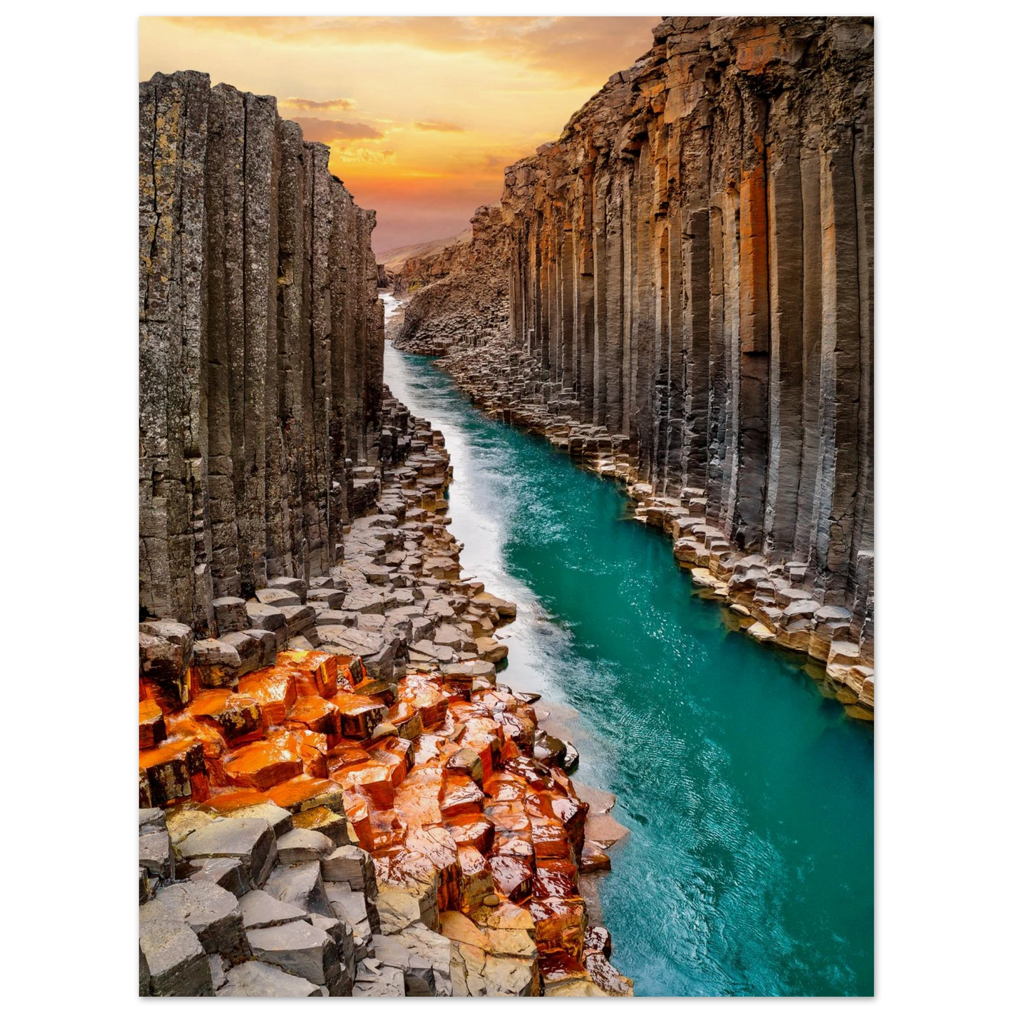 Iceland Rock Walls Poster 30x40 cm 12x16″ No Border