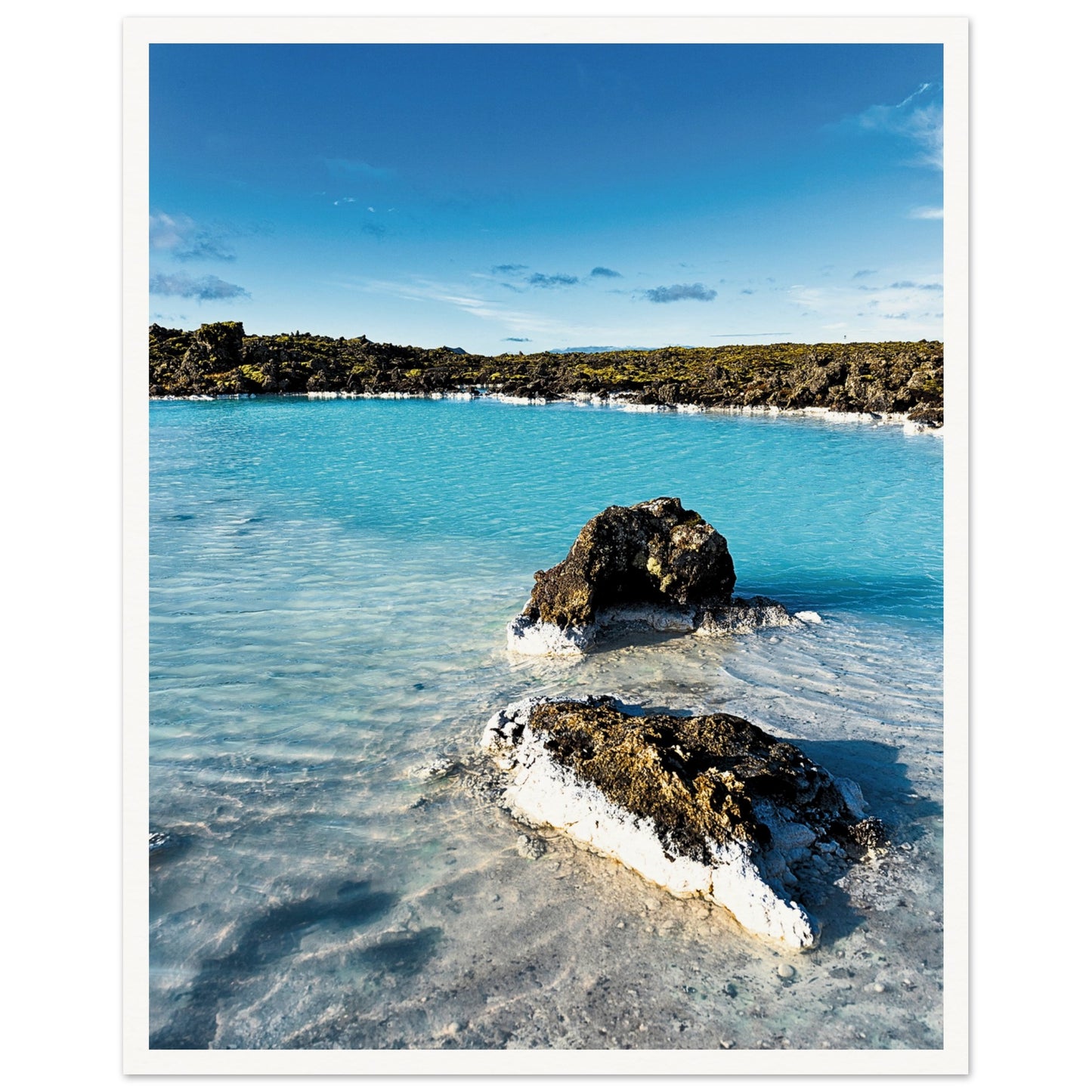 Blue Lagoon South Iceland Poster 40x50 cm 16x20″ Border