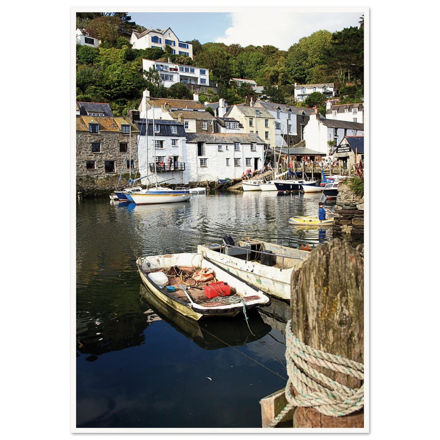 Polperro Cornwall, UK Poster 70x100 cm 28x40″ Border