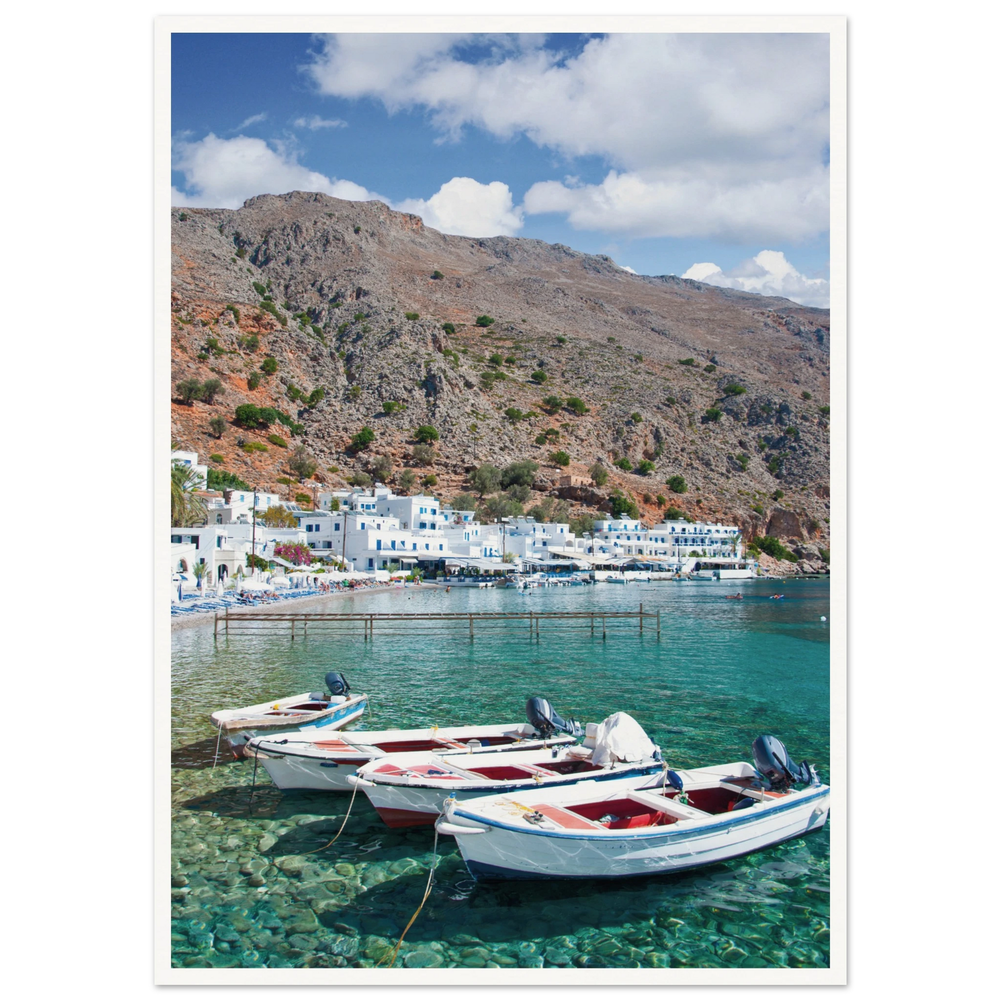 A Few Boats in Crete Prints