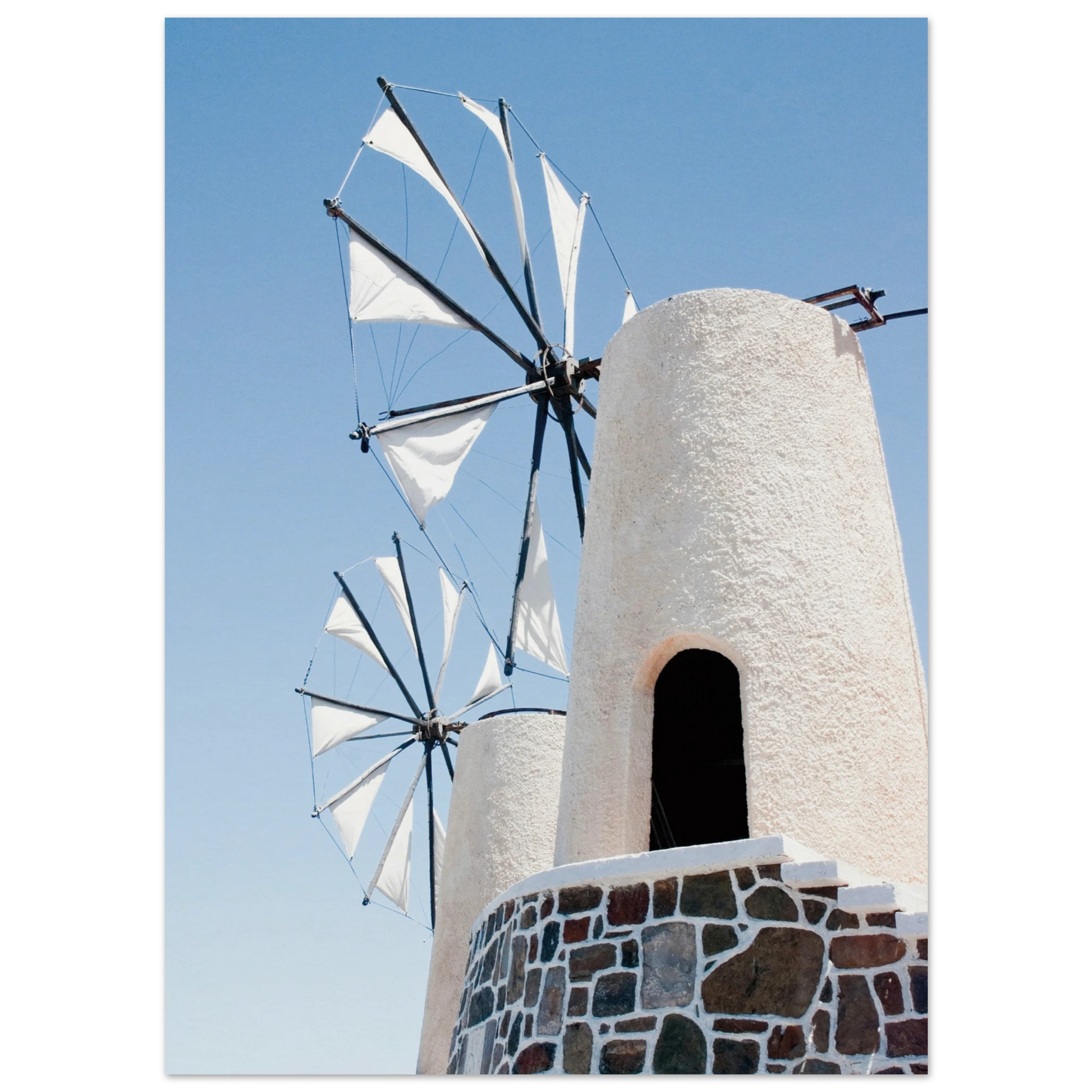 Mykonos Windmill Poster 13x18 cm 5x7″ No Border