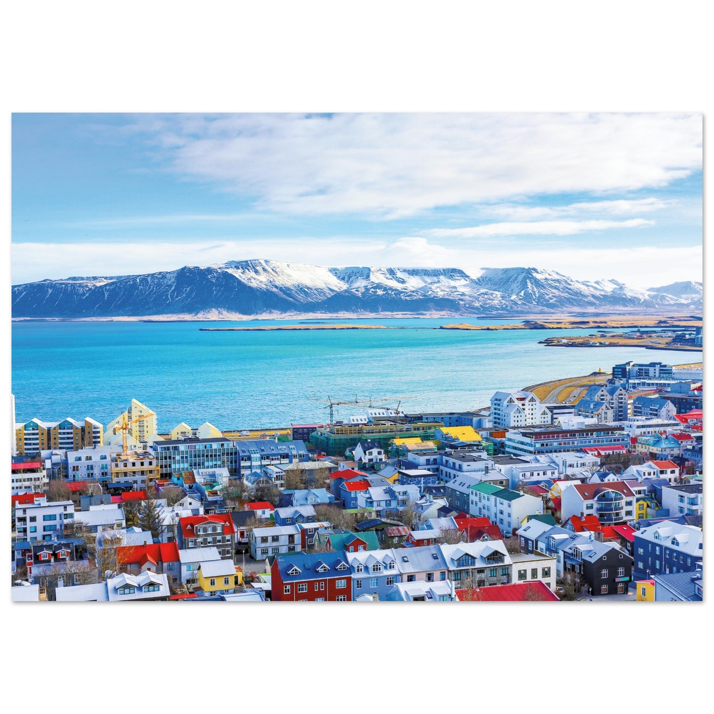 Reykjavík Capital, Iceland Poster A4 (21x29.7 cm) No Border