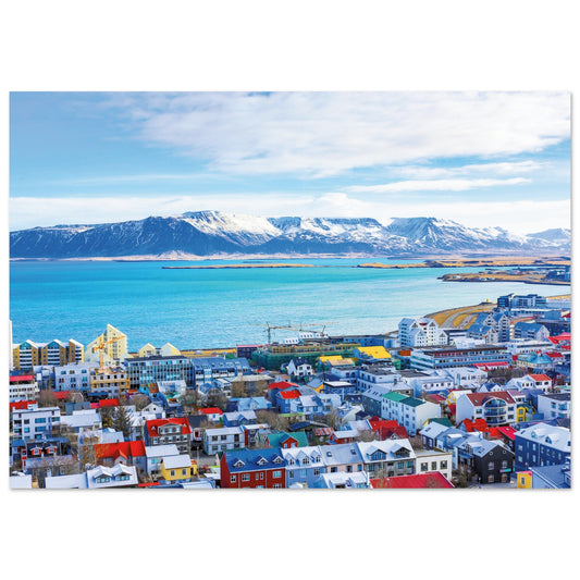 Reykjavík Capital, Iceland Poster A4 (21x29.7 cm) No Border