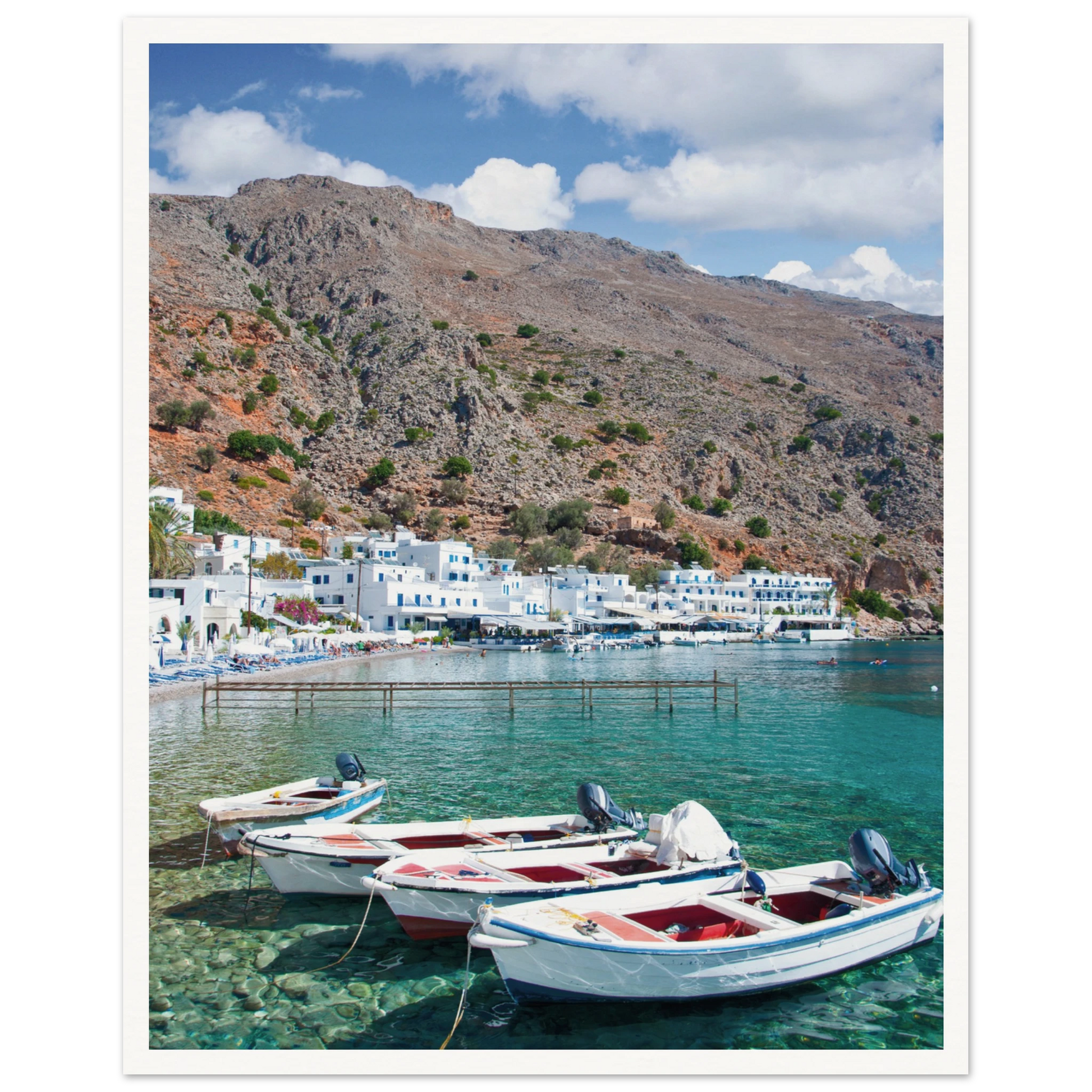 A Few Boats in Crete Prints